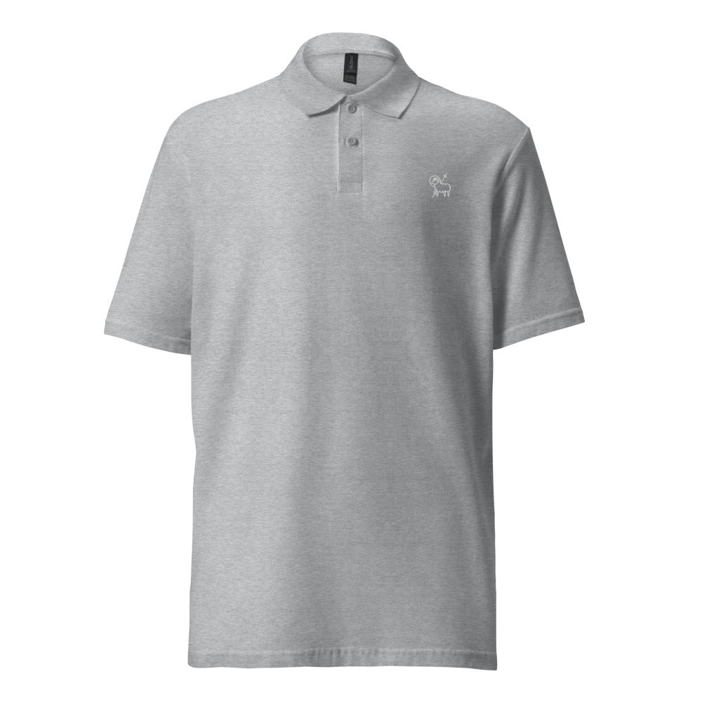 Agnus Dei Unisex Pique Polo Shirt - Sport Grey, front (flat product view)